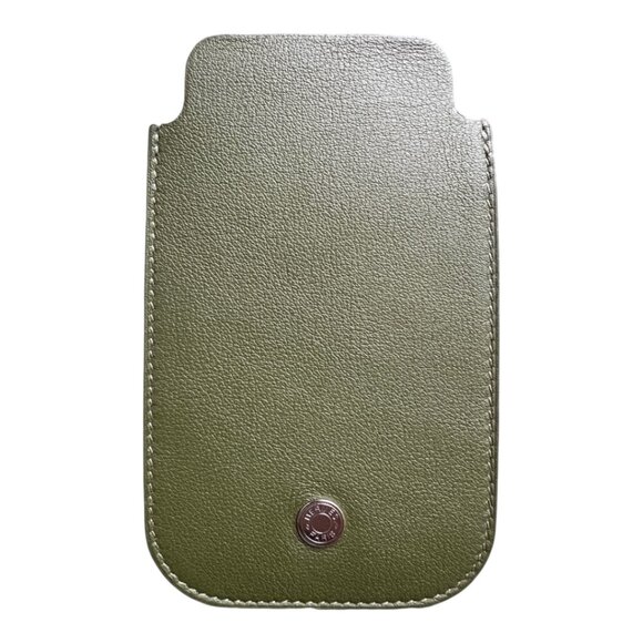 Hermes Swift Chevre Calfskin Olive Green Credit Card Drivers License Wallet - Picture 6 of 12